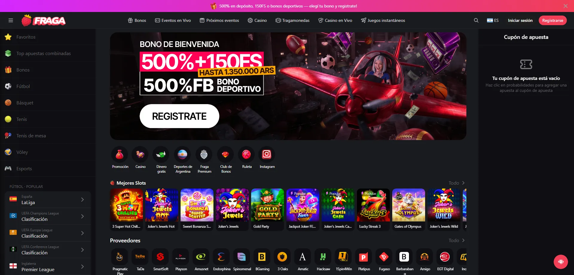 Fraga Casino online — catálogo de juegos y bono de bienvenida 2026